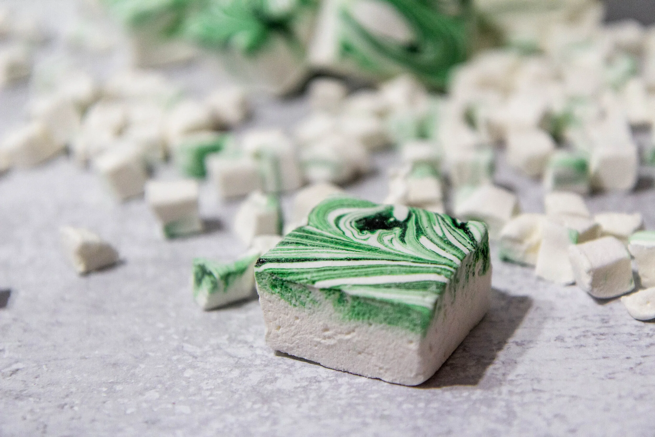 homemade green swirl marshmallows — perriann diaz